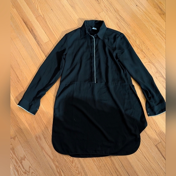 Tristan Elegant Black Shirt Dress - Picture 1 of 6
